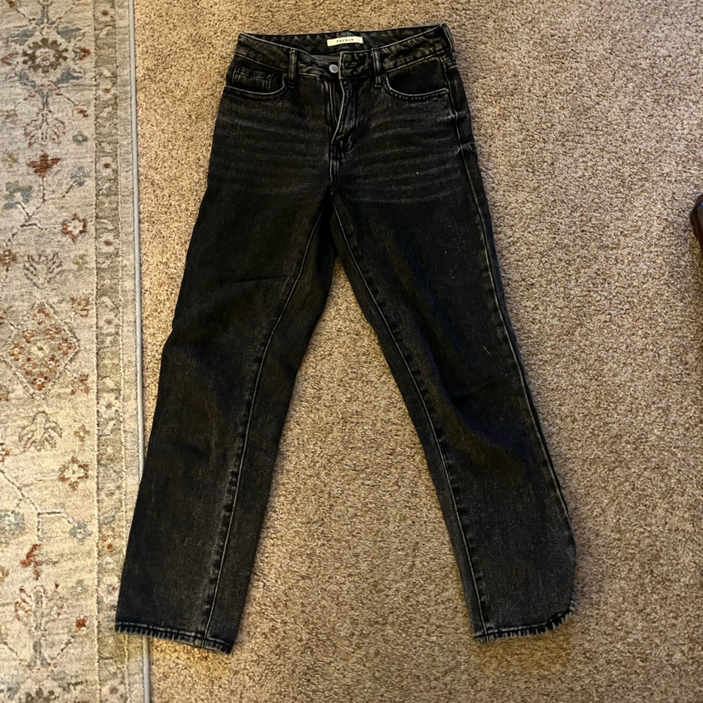 Pacsun Black Wash High Rise Mom Jeans Size 24
